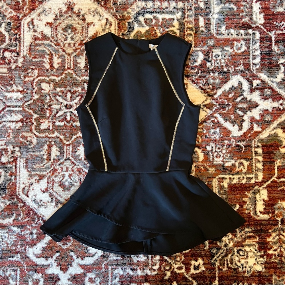 H&M black peplum top XXS-XS